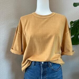 Mustard Oversized T Shirt Relaxed Fit